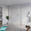 FugaFlow Eccelente Vetro Vrijstaande inloopdouche badkamer - 140x200cm - Glas mat - antikalk - 8mm veiligheidsglas - 2 zijwanden 40cm - met wandarmen en hoekprofielen - Gunmetal - SW1125425