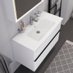 Duravit ME by Starck meubelwastafel 103x49cm met 1 kraangat met overloop met wondergliss wit 0300959