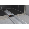 Easydrain Compact Zero afvoergoot enkele plaat met zijuitloop 6x100cm 50mm RVS TWEEDEKANS OUT11815