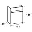 Saniclass Nexxt fonteinonderkast 40x45x22cm met 1 rechtsdraaiende deur met greep MFC Metal SW720880