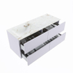 MONDIAZ VICA-DLUX Badkamermeubelset - 120cm - onderkast cale - 4 lades - inbouw wastafel cloud links - 1 kraangat - 60cm hoge versie - frape SW1089021