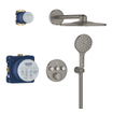Grohe Grohtherm smartcontrol Perfect showerset compleet hard graphite geborsteld SW1077363
