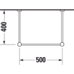 Duravit Design Variations Scola onderstel voor wastafel 068460 560 chroom 0307858