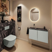 MONDIAZ TURE-DLUX 80cm toiletmeubel Greey. EDEN wastafel Lava positie links. Zonder kraangat. SW1103826