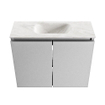 MONDIAZ TURE-DLUX 60cm toiletmeubel Plata. EDEN wastafel Ostra positie midden. Zonder kraangat. SW1104995