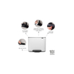 Brabantia Bo Pedaalemmer - 11+23 liter - 2 kunststof binnenemmers - wit SW1026526