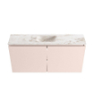 MONDIAZ TURE-DLUX 100cm toiletmeubel Rosee. EDEN wastafel Frappe positie midden. Zonder kraangat. SW1102963