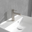 Villeroy & Boch Loop & Friends Eengreeps wastafelkraan - Matt Brushed Nickel (RVS) SW974143