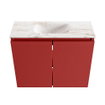 MONDIAZ TURE-DLUX 60cm toiletmeubel Fire. EDEN wastafel Frappe positie midden. Met 1 kraangat. SW1102734