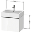 Duravit D-Neo wastafelonderkast 58.4x44x44.2cm 1 lade Linnen Mat SW640802