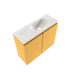 MONDIAZ TURE-DLUX 60cm toiletmeubel Ocher. EDEN wastafel Ostra positie rechts. Zonder kraangat. SW1104985