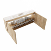 MONDIAZ TURE-DLUX 120cm toiletmeubel Washed Oak. EDEN wastafel Frappe positie midden. Zonder kraangat. SW1103058