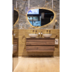 Adema Chaci Badkamermeubelset - 120cm - 2 lades - greeploos - noten (hout) met topblad 120 SHOWROOMMODEL SHOW23018