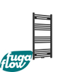FugaFlow Eccelente Acces badkamer radiator 60x100cm recht middenaansluiting 424 watt mat zwart SW1123346