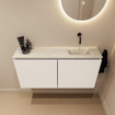 MONDIAZ TURE-DLUX 100cm toiletmeubel Talc. EDEN wastafel Ostra positie rechts. Zonder kraangat. SW1104690