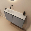 MONDIAZ TURE-DLUX Toiletmeubel - 80cm - Smoke - EDEN - wastafel Opalo - positie links - Zonder kraangat SW1126213