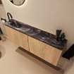 MONDIAZ TURE-DLUX 120cm toiletmeubel Washed Oak. EDEN wastafel Lava positie links. Met 1 kraangat. SW1104116