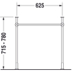 Duravit Vero metalen console voor wastafel hoogte verstelbaar chroom SW209409