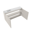 MONDIAZ TURE-DLUX 100cm toiletmeubel Linen. EDEN wastafel Opalo positie links. Met 1 kraangat. SW1104387