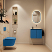 MONDIAZ TURE-DLUX 60cm toiletmeubel Jeans. EDEN wastafel Frappe positie rechts. Zonder kraangat. SW1102823