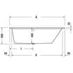 Duravit No.1 inbouwbad 160x85/58cm acryl Wit OUTLETSTORE STORE36194