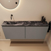 MONDIAZ TURE-DLUX 120cm toiletmeubel Smoke. EDEN wastafel Lava positie links. Zonder kraangat. SW1104083