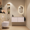 MONDIAZ TURE-DLUX 120cm toiletmeubel Rosee. EDEN wastafel Frappe positie rechts. Met 1 kraangat. SW1102987
