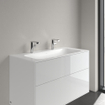 Villeroy & Boch Finion meubelwastafel met 2 kraangaten 100x50cm Ceramic+ zonder overloop stone white SW209574