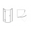 Crosswater Design New douchecabine kwartrond 90x90x195cm 1 draaideur zilver profiel helder glas SW276776