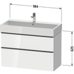 Duravit D-Neo wastafelonderkast 98.4x62.5x44.2cm 2 lades Eiken (terra) Mat SW641172