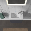 Duravit ME by Starck meubelfontein 43x30cm met 1 kraangat rechts met overloop met wondergliss wit SW84169