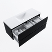 MONDIAZ VICA 120cm badmeubel onderkast Urban 2 lades. Wastafel CLOUD midden 1 kraangat, kleur Talc. SW1381909