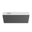 MONDIAZ TURE-DLUX 120cm toiletmeubel Dark Grey. EDEN wastafel Opalo positie links. Zonder kraangat. SW1104275