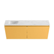 MONDIAZ TURE-DLUX 120cm toiletmeubel Ocher. EDEN wastafel Opalo positie links. Met 1 kraangat. SW1104436