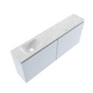 MONDIAZ TURE-DLUX 120cm toiletmeubel Clay. EDEN wastafel Opalo positie links. Zonder kraangat. SW1104250
