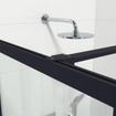 FugaFlow Efficiente Vetro inloopdouche badkamer - 120x200cm - windows frame buitenzijde - anti kalk - mat zwart SW1123602