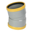 Wavin PVC manchet bocht 15° mof/mof 110mm SN8 2110016