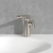 Villeroy & Boch Antao Eengreeps wastafelkraan - met Push-Open afvoergarnituur - Matt Brushed Nickel (RVS) SW974163