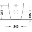 Duravit D-Neo staand toilet 37x58x40cm Wit Hoogglans SW640436