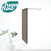 FugaFlow Efficiente Vetro inloopdouche badkamer - 80x200cm - veiligheidsglas - rook glas - mat zwarte lijst rondom - anti kalk SW1123613