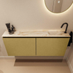 MONDIAZ TURE-DLUX 120cm toiletmeubel Oro. EDEN wastafel Frappe positie rechts. Met 1 kraangat. SW1102919