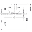 Duravit Foster opbouw wastafel 49.5x35cm met overloop wit 0290466