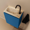 MONDIAZ TURE-DLUX 40cm toiletmeubel Jeans. EDEN wastafel Frappe positie links. Met 1 kraangat. SW1102784