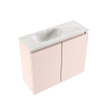 MONDIAZ TURE-DLUX 60cm toiletmeubel Rosee. EDEN wastafel Ostra positie links. Met 1 kraangat. SW1105001