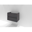 HR badmeubelen Infinity Wastafelonderkast - 80x44.8x55cm - 3D-front - 2 lades - greeploos - wenge SW873380