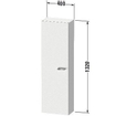 Duravit XBase badkamerkast 40x23.8x132cm 1 deur Standaard greep Grafiet SW444553