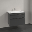 Villeroy & Boch Venticello wastafelonderkast 75.3x59cm 2x lade glossy grey GA52688