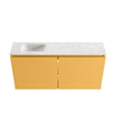 MONDIAZ TURE-DLUX 100cm toiletmeubel Ocher. EDEN wastafel Ostra positie links. Zonder kraangat. SW1104955