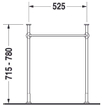 Duravit Vero onderstel voor wastafel 045360/045460 chroom 0305359