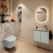 MONDIAZ TURE-DLUX 60cm toiletmeubel Greey. EDEN wastafel Glace positie rechts. Met 1 kraangat. SW1103337